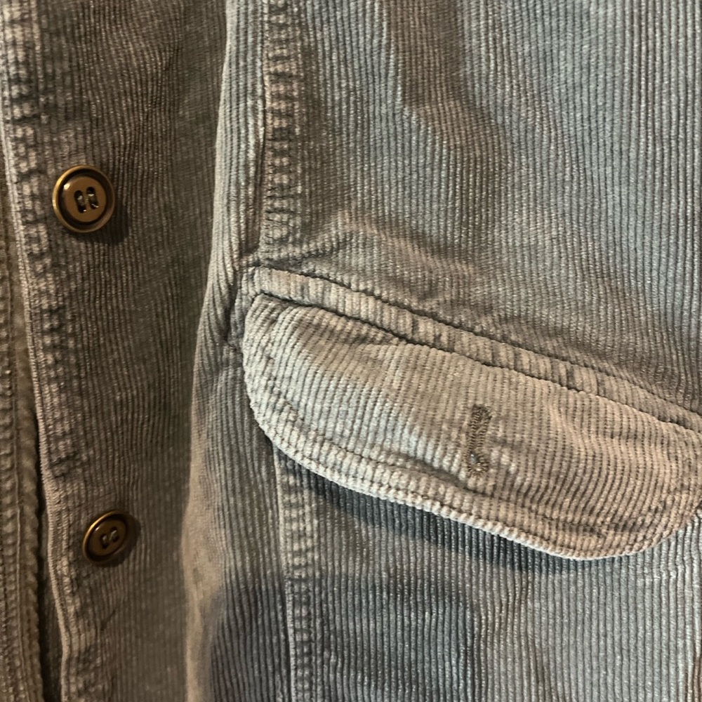 Anthropologie Pilcro Oversized Corduroy Blazer Jacket Coat Shacket Blue Sz small - Picture 7 of 16